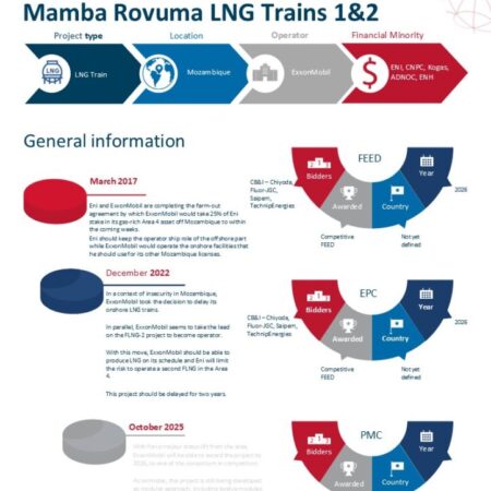 ExxonMobil Eni Mozambique Area 4 Mamba Rovuma LNG Trains 1&2